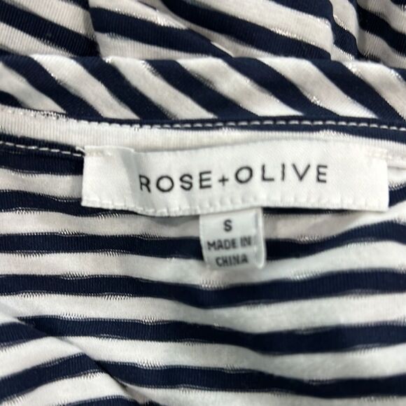 Rise and Olive blue and White stripes shortsleeve Shirt - Picture 7 of 9